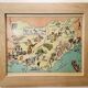 Affiche vintage carte illustrée de la Provence 1939 - JP Pinchon