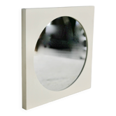 "space age" mirror, steel, 70s.
