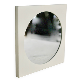 "space age" mirror, steel, 70s.