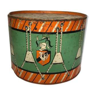 Toy old metal drum brand Kaas Strasbourg 1950s