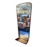 Teak mirror with shelf, 1960s
