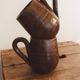 Pair of large mugs in pyrite stoneware