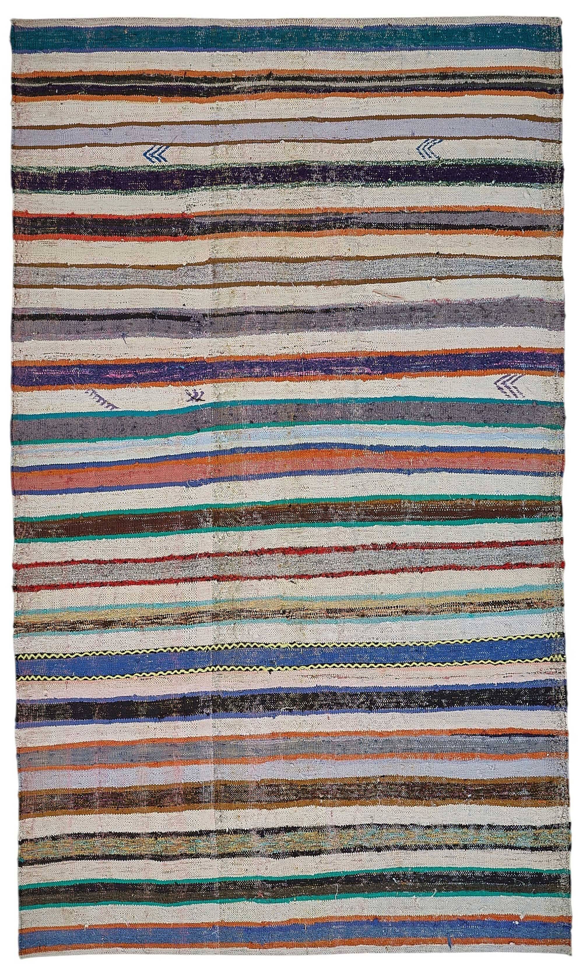 Turkish Handwoven Flatweave Chaput Kilim 186 cm x 308 cm