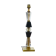 Hollywood Regency lamp foot in vintage crystal