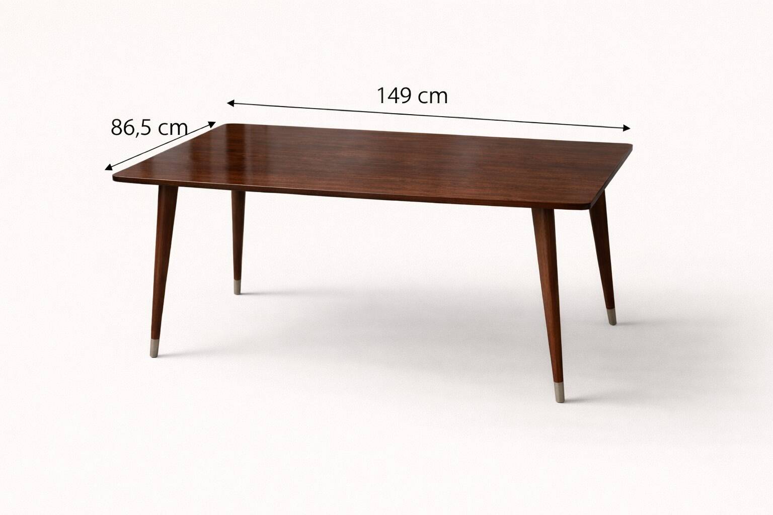 Vintage extendable table from the 1960s in formica with a Scandinavian rosewood effect.