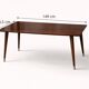 Vintage extendable table from the 1960s in formica with a Scandinavian rosewood effect.