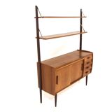 Scandinavian teak bookcase chest of drawers, Sweden, 1960