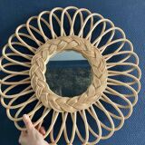 rattan mirror