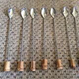 Series of 7 bamboo spoons