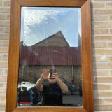 Old mirror ice vintage 1850 walnut alsace region style louis philippe