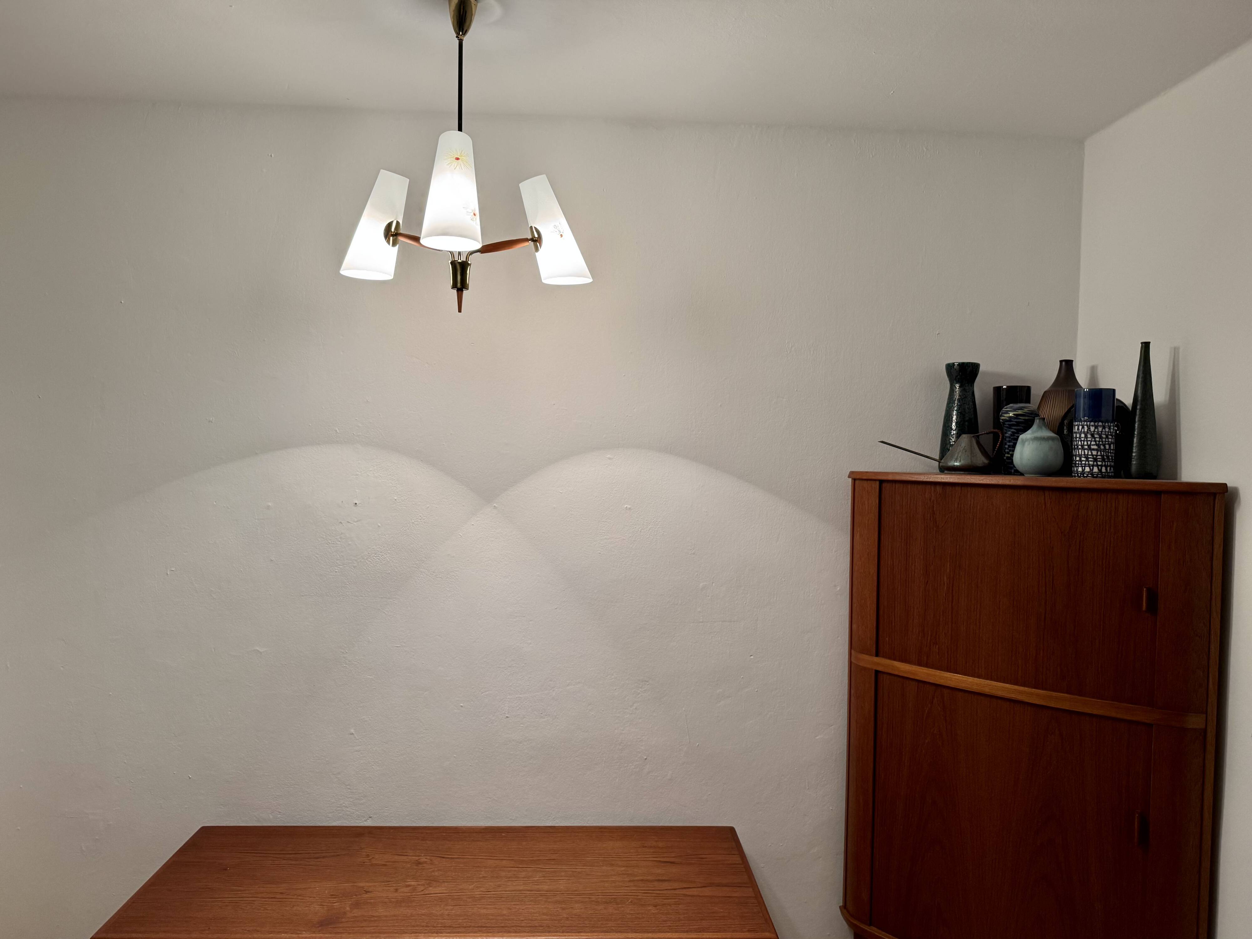 Brass Chandelier by Rupert Nikoll