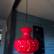 Peill & Putzler red opaline pendant light