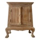 Balinese bedside table in solid carved and limed wood
