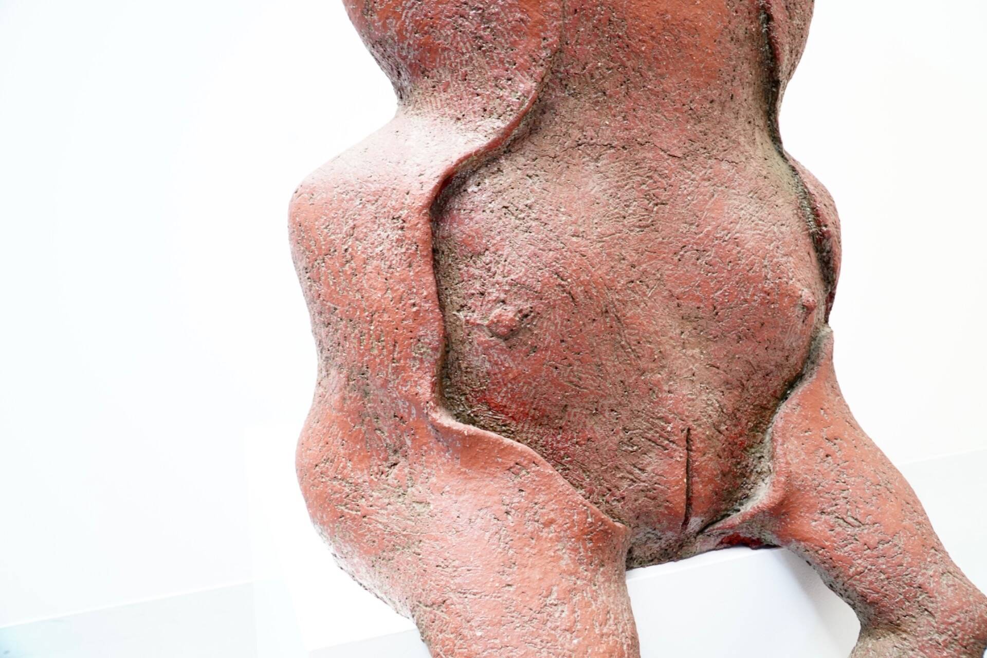 Yves Rhayé, XL Biomorphic Terracotta Sculpture
