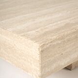 Vintage Italian coffee table in travertine, 1980s