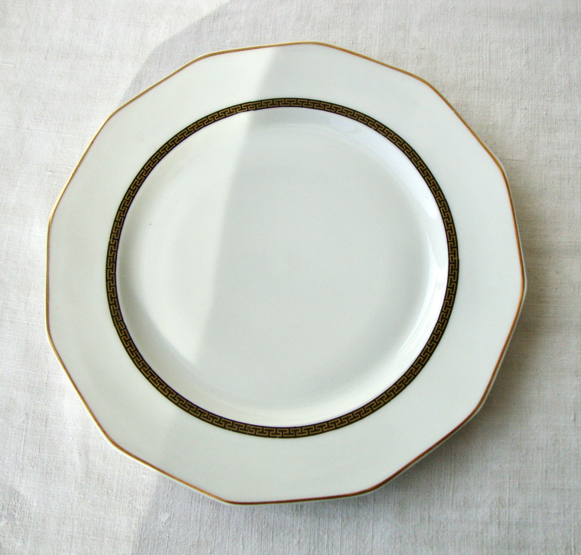 Set of 9 Limoges porcelain dessert plates