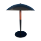 Lampe aluminor noir métallique et bois forme champignon