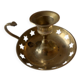 Brass cellar rat candlestick