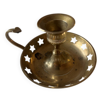 Brass cellar rat candlestick