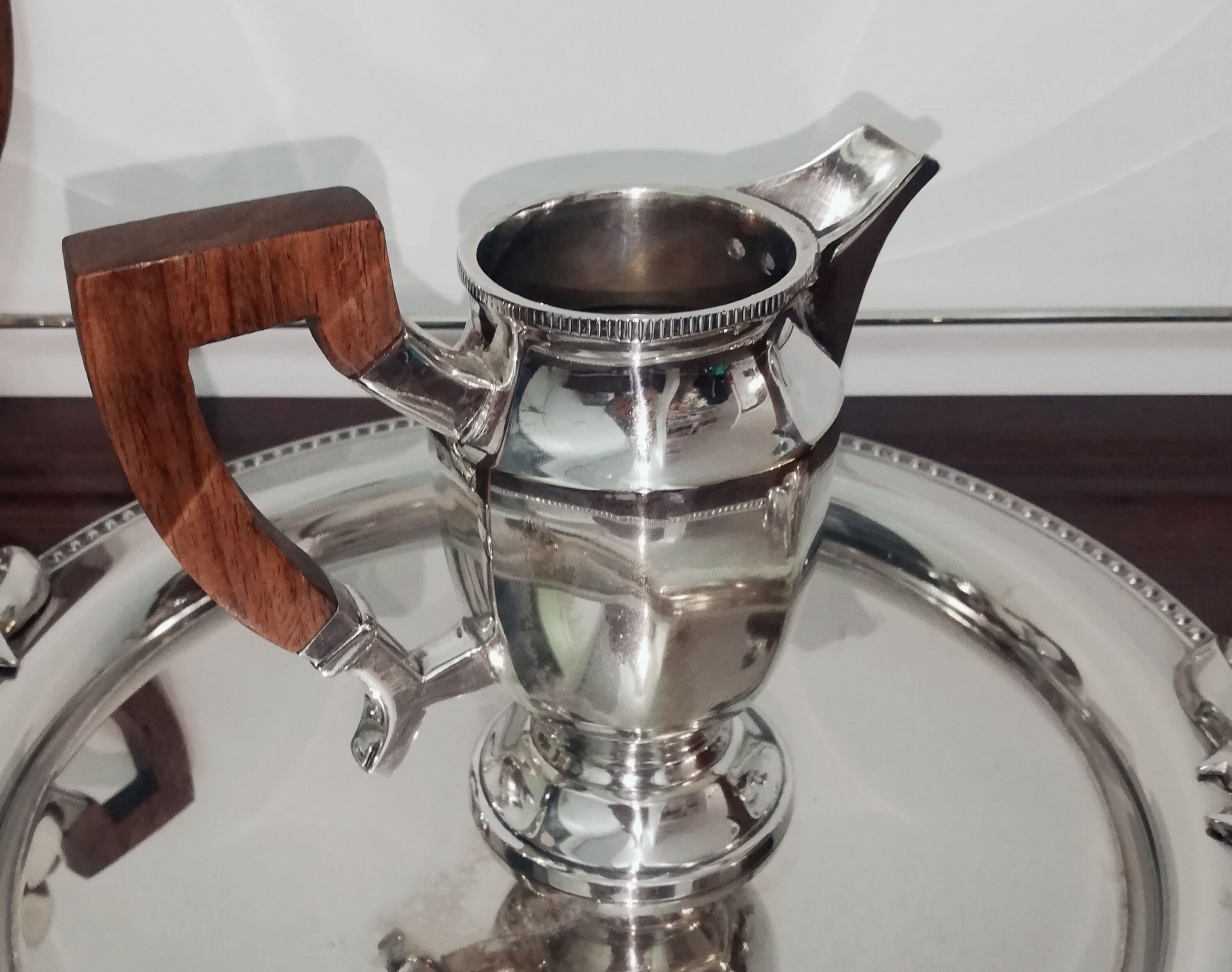 Art Deco style silver metal coffee service