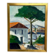 Swedish Oil on Panel – “Tree by the House” by L. Niklasson – Dated 1975 – V