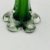 Vintage Murano green elephant base glass soliflore