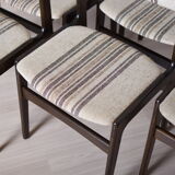 Komplet sześciu krzeseł proj. E Buch, Dania, 60s