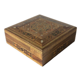 Jewelry box in wood and mother-of-pearl