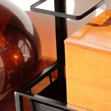 Vestiaire d’entrée vintage – Meuble à patères, miroir et rangements