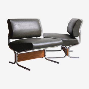 Pair of Caracas armchairs by Pierre Guariche for Meurop 1960s