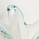 Large Murano vase 1960 transparent white and blue H35.5cm