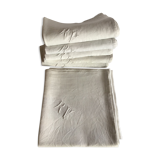 6 damask RV towels 79X66cm