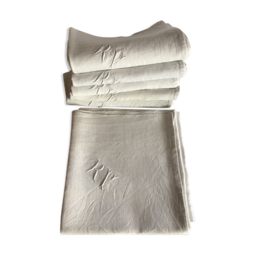 6 damask RV towels 79X66cm
