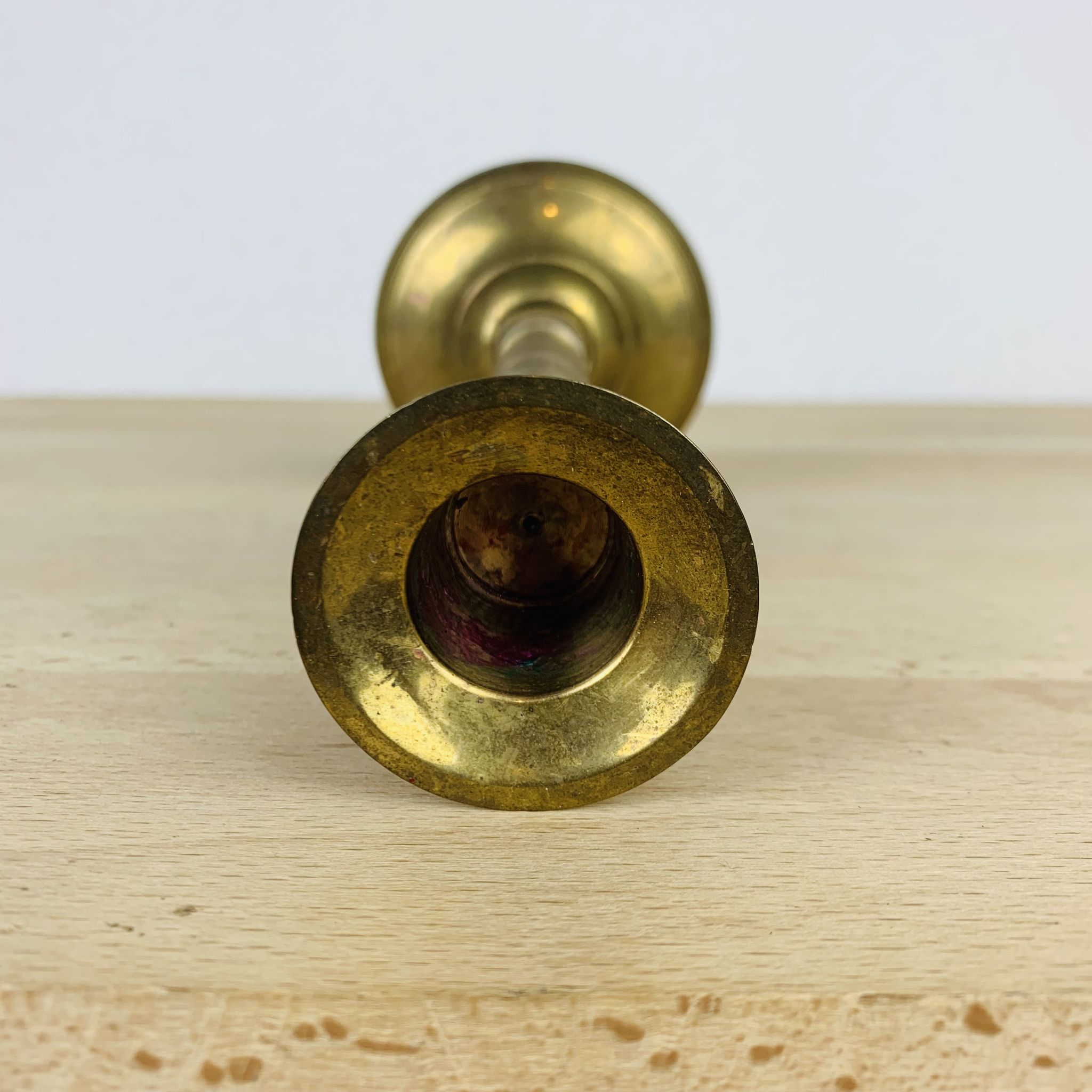 Bougeoir laiton et plexiglas vintage