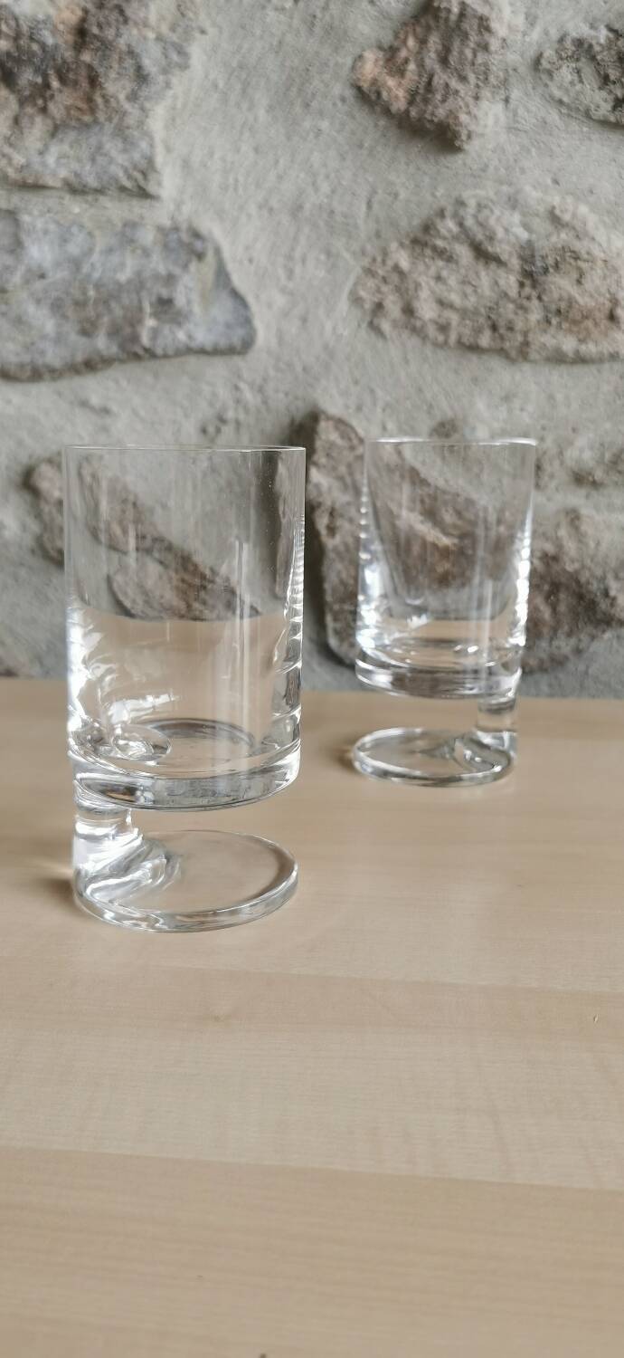 Pair of Smoke glass by Joe Colombo