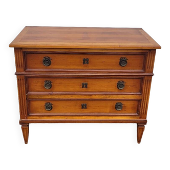 Louis xvi style chest of drawers in cherry wood 3 drawers