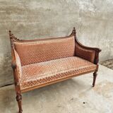 Antique sofa seat classic hall bench old pink
