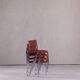 Vintage steel stacking chairs, Germany, 1980s, set of 4