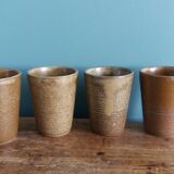 Digoin stoneware mugs, glasses, and cups.