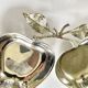 Vintage double apple metal silver-plated pocket tray – 1970s