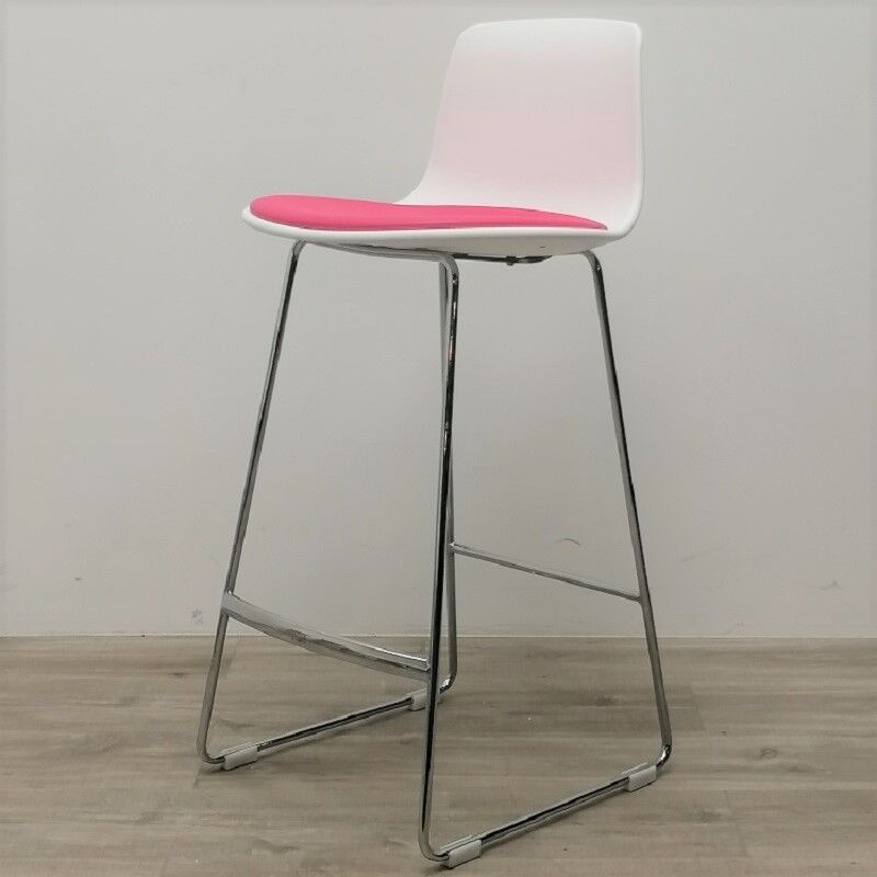 Tabouret haut enea lottus blanc rose