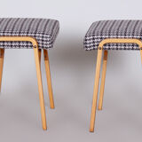 Pair of MidCentury Beech Stools by Ludvik Volak, Czechia, 1950s