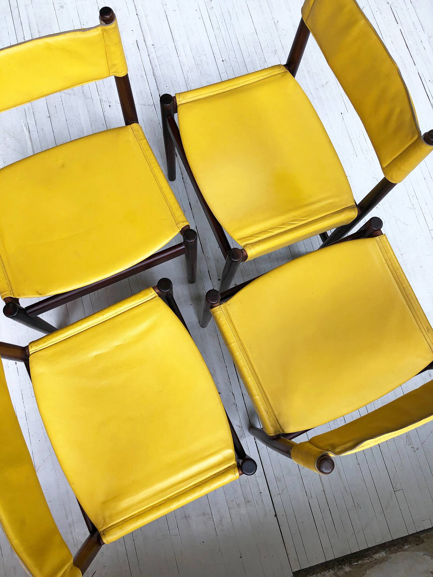 Rosewood leather chairs by Arne Vodder for Sibast