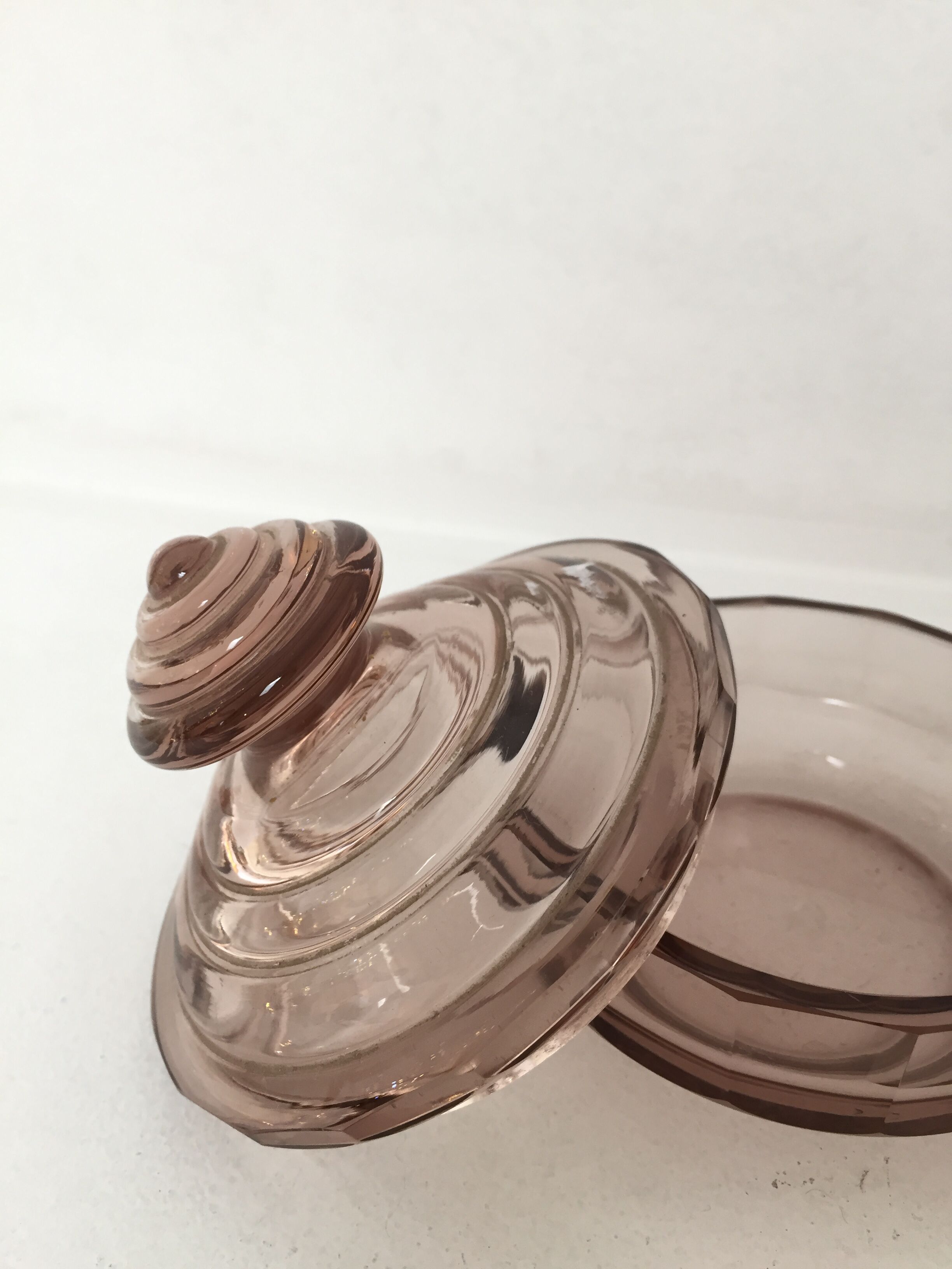 Duo Czech crystal bottles, 1950