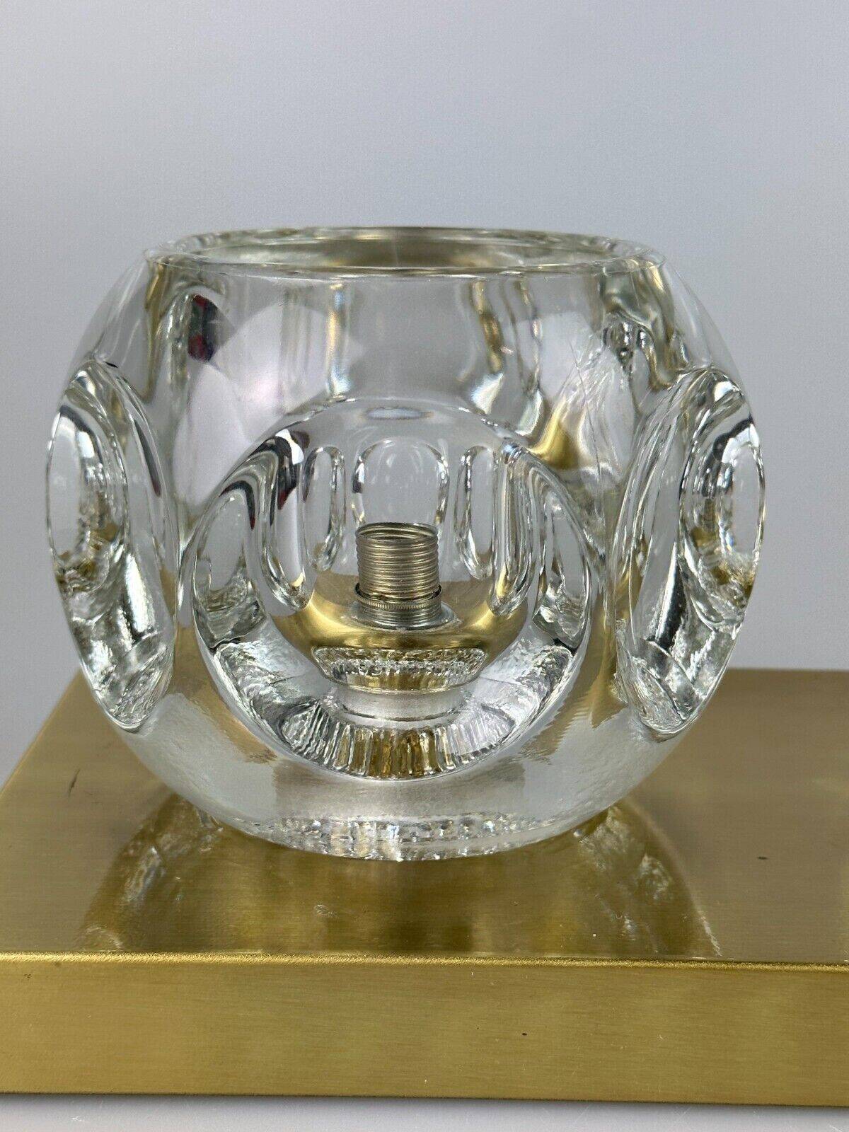 60s 70s peill & putzler cube wall lamp wall sconce ice glass space design