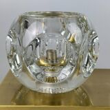 60s 70s peill & putzler cube wall lamp wall sconce ice glass space design