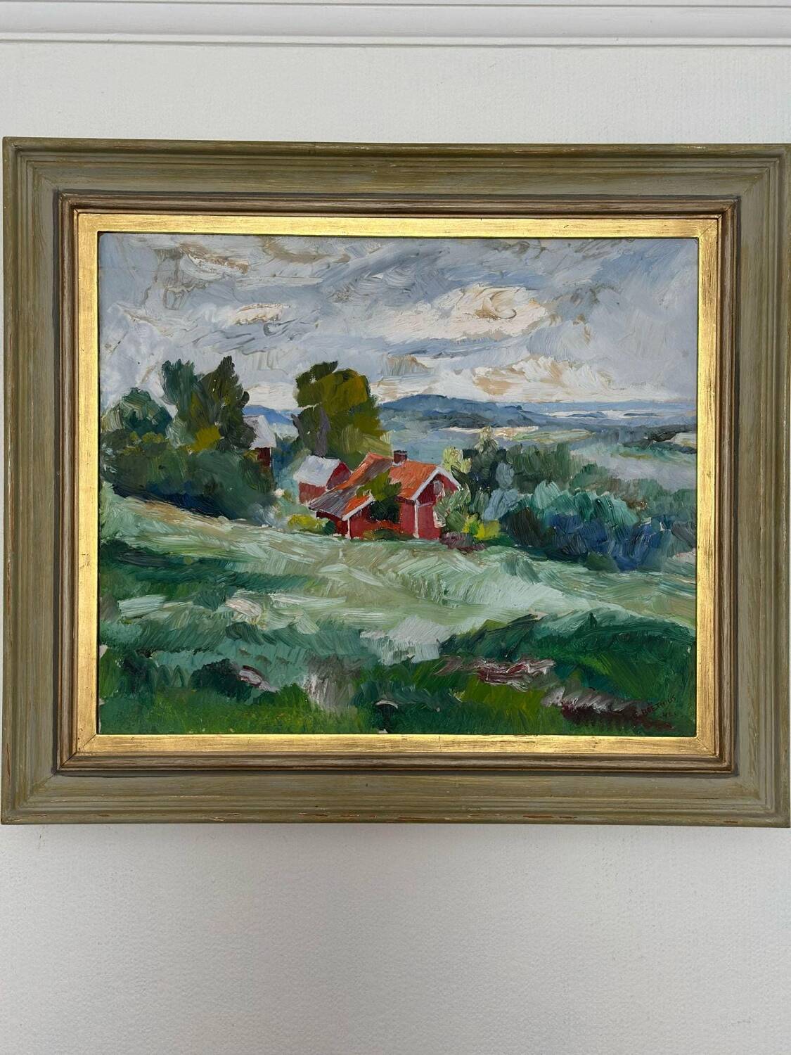 Swedish Oil on Panel – “Landscape” by Erik Boëthius (1897–1970)