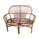 Rattan bench 80s