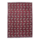 7x10 Kilim Wine Red Turkish Kilim Rug, 218x311Cm