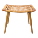 Stool - Teak - Cane weave - Danish design - 1960s.
